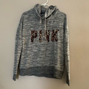Women’s Small Victoria Secret PINK sweatshirt with leopard graphics.